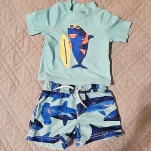 NWOT Carter's Shark Swim Set